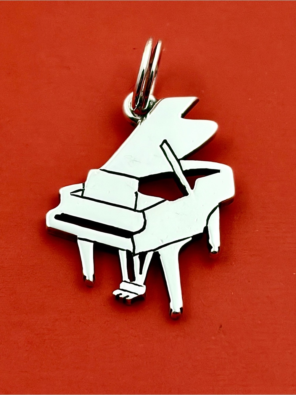 James Avery Retired Sterling Silver Flat GRAND PIANO Charm